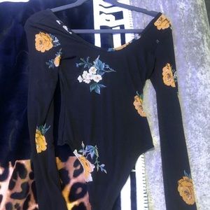 wilfred scoop neck floral bodysuit